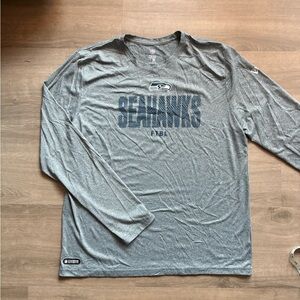 Men's Seattle Seahawks Long Sleeve Performance Tee - Gray